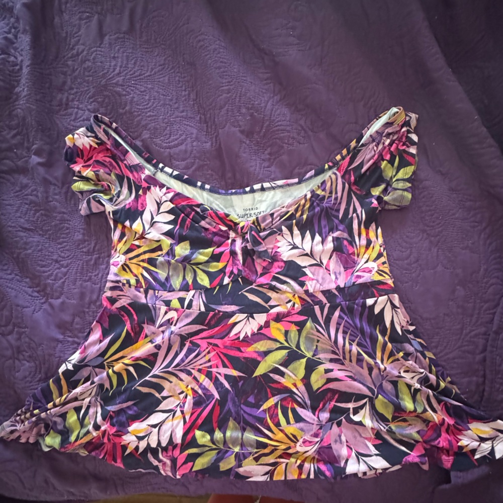 Torrid Multicolor Super Soft Knit Top